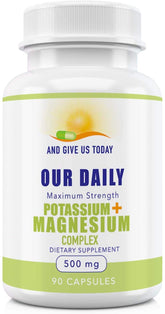 AND GIVE US TODAY OUR DAILY Magnesium + Potassium Capsules front view