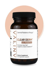 ANIRVA ClearDerm Acne Supplements front view with label