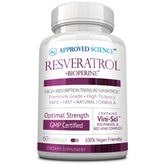 Approved Science Resveratrol 1000mg capsule bottle front view
