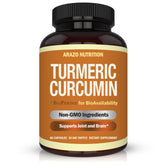 Arazo Nutrition Turmeric Supplement 1300mg front view