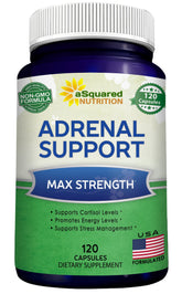 aSquared Nutrition Adrenal Support Capsules bottle front view