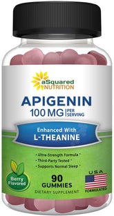 aSquared Nutrition Apigenin L-Theanine Gummies bottle front view