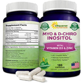 aSquared Nutrition Inositol Supplement 180 capsules front view