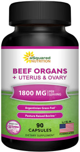 aSquared Nutrition Women’s Beef Organ Complex front view with packaging