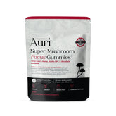 Auri Focus Mushroom Gummies front view with packaging