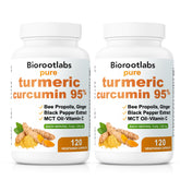 Awjsde Turmeric Curcumin Capsules 1000mg front view