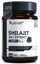 Ayorish Shilajit Capsules 1000mg front view