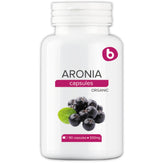 b Organic Aronia Berry Capsules front view with packaging