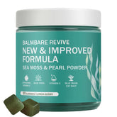 balmbare Sea Moss Gummies front view with packaging