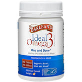 Barlean's Ideal Omega 3 Softgel Capsules 1000mg front view