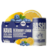 Bashi Kava Drink Blueberry Lemon 8 fl oz can front view
