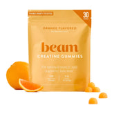 Beam Creatine Gummies front view with orange flavour packaging