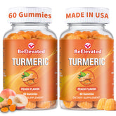 BeElevated Turmeric and Ginger Gummies peach flavour front view