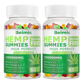 BEIMIC Vegan Hemp Gummies front view with packaging