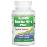 Best Naturals Berberine HCL 1000mg 120 Capsules front view