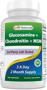 Best Naturals Chondroitin Supplement 180 capsules bottle front view