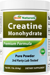Best Naturals Creatine Monohydrate 454g front view
