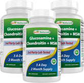 Best Naturals Glucosamine Chondroitin MSM Capsules front view