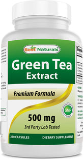 Best Naturals Green Tea Capsules front view with packaging