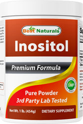 Best Naturals Inositol Powder 850 mg front view