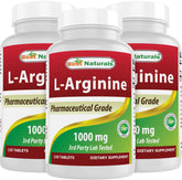 Best Naturals L-Arginine 1000mg 120 Tablets front view