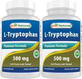 Best Naturals L-Tryptophan 500 mg 120 Capsules front view