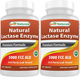 Best Naturals Lactase Enzyme Tablets 180 count front view