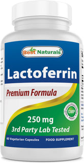 Best Naturals Lactoferrin Supplement 250mg front view