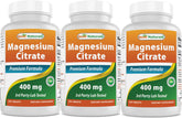 Best Naturals Magnesium Citrate 400mg supplement front view