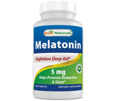 Best Naturals Melatonin 5 mg 180 Tablets front view