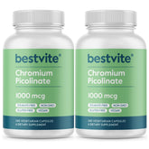 BESTVITE Chromium Picolinate 1000mcg 120 capsules front view