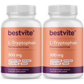 BESTVITE L-Tryptophan 500mg capsules front view