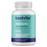 BESTVITE Melatonin 6mg Vegan Capsules front view