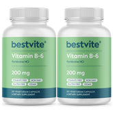 BESTVITE Vitamin B-6 200mg capsules front view