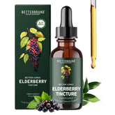 Betterbrand Elderberry Tincture front view with label