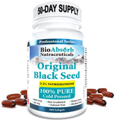 Bio Absorb Nutraceuticals Black Seed Oil Softgel Capsules bottle front view