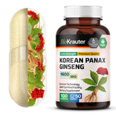 BIO KRAUTER Panax Ginseng Capsules front view with packaging