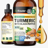 BIO KRAUTER Turmeric Curcumin Liquid Supplement 4 fl oz front view