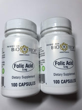 Bio-Tech Pharmacal Folic Acid 100 Capsules front view