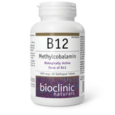 Bioclinic Naturals B12 Methylcobalamin lozenges front view