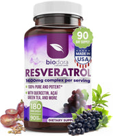 Biodora Resveratrol Antioxidant Capsules 800mg front view