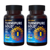 BioEmblem TurmiPure Gold turmeric supplement capsules front view