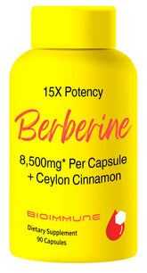 BioImmune Berberine Supplement 600mg front view