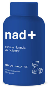 BioImmune NAD+ Supplement front view with 60 capsules