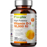 biophix Vitamin D-3 Softgels 2000 IU front view
