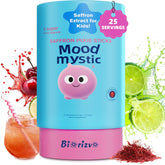 Biorizvo Saffron Supplement for Kids front view with stick packs