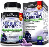 BioSchwartz Elderberry Capsules 500mg front view