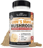 BioSchwartz Lion's Mane Mushroom Supplement 2100mg front view