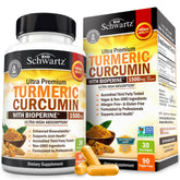 BioSchwartz Turmeric Curcumin 1500mg capsules front view