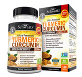BioSchwartz Turmeric Curcumin 1500mg capsules front view